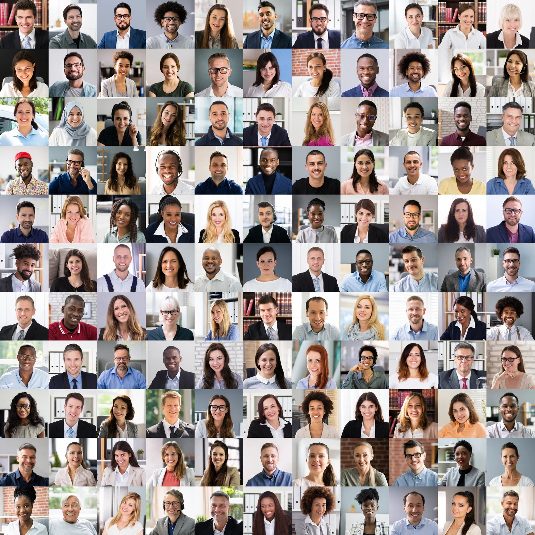 Portrait-style team image