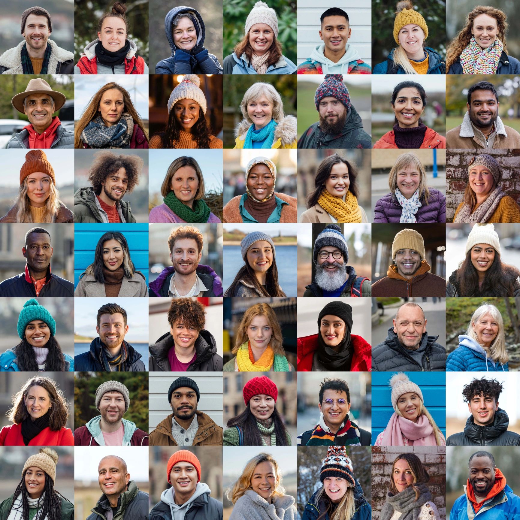 Portrait collage representing the collective team